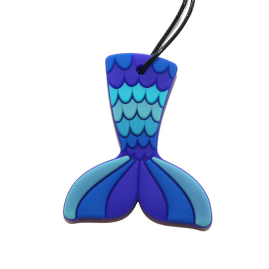 Jellystone Mermaid Tail Chew Pendant - Silicone Chew Necklace for Kids