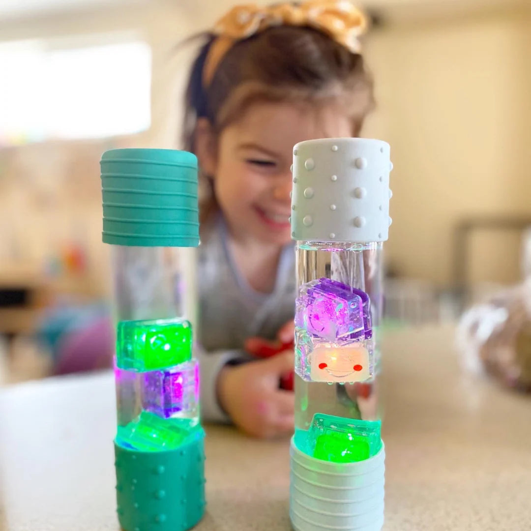 Jellystone Glo Pal Cube Lumi - Light-Up Sensory Toy for Calm Bath Time