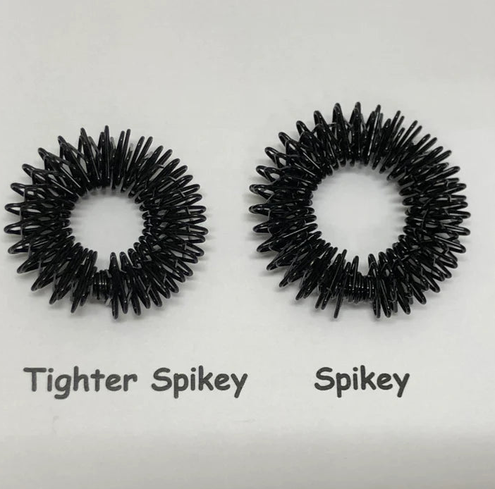 Kaiko Finger Spikey Duo Teal - Sensory Balance & Calm Fidget Rings