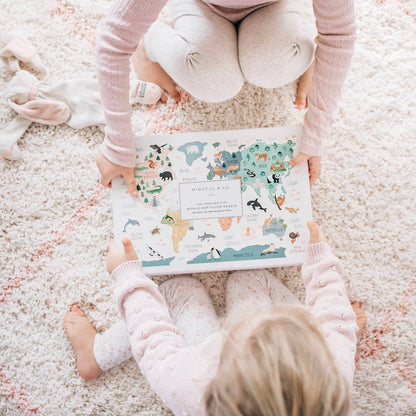 Mindful and Co Kids - World Map Floor Puzzle