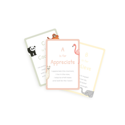 Mindful and Co Kids A-Z Affirmation Cards for Kids