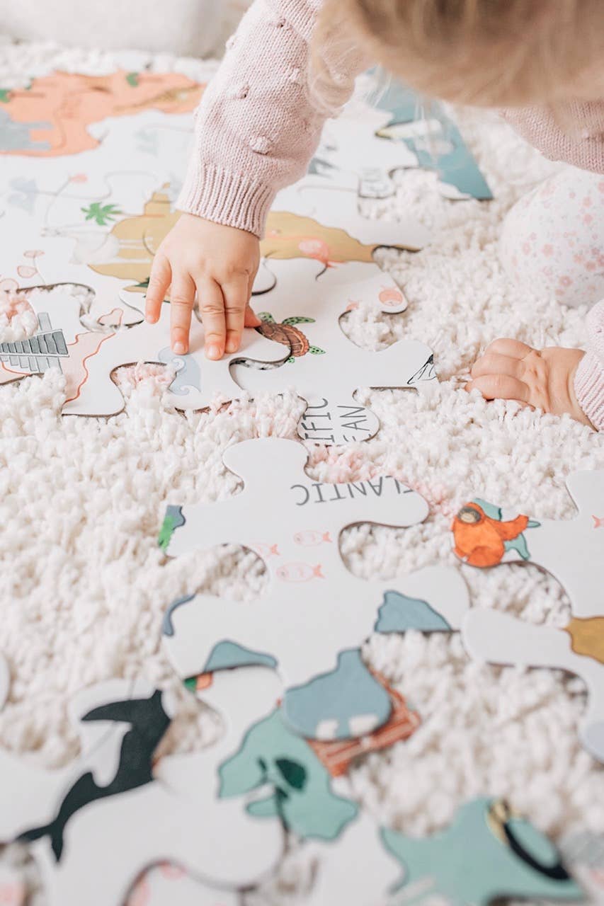 Mindful and Co Kids - World Map Floor Puzzle