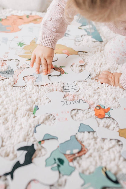 Mindful and Co Kids - World Map Floor Puzzle