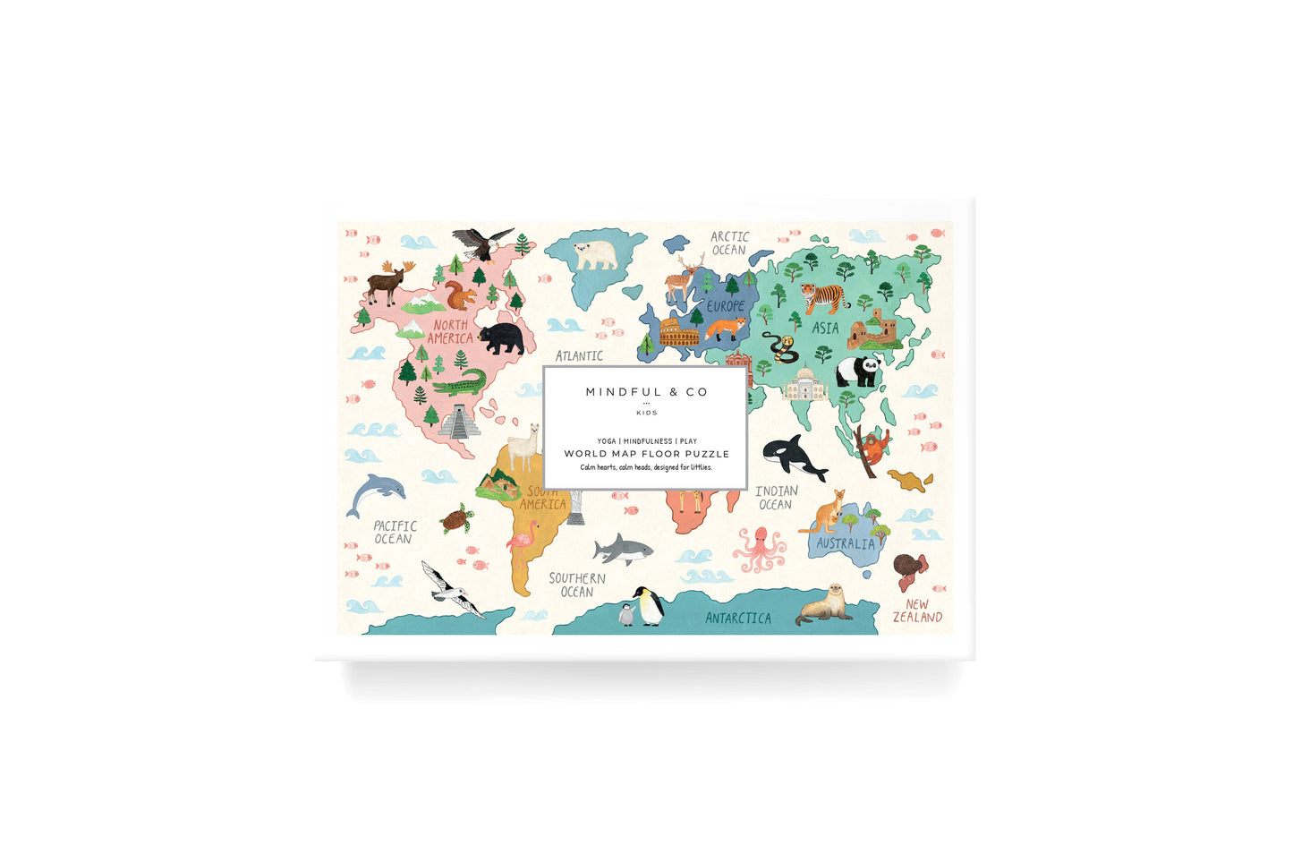 Mindful and Co Kids - World Map Floor Puzzle