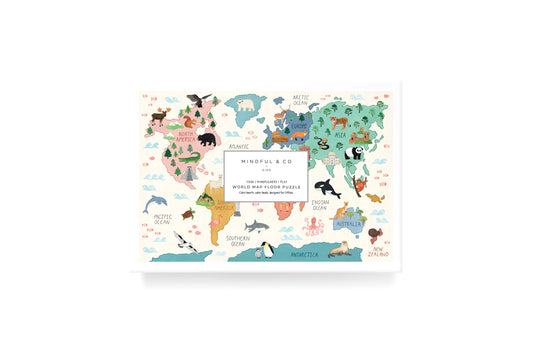 Mindful and Co Kids - World Map Floor Puzzle