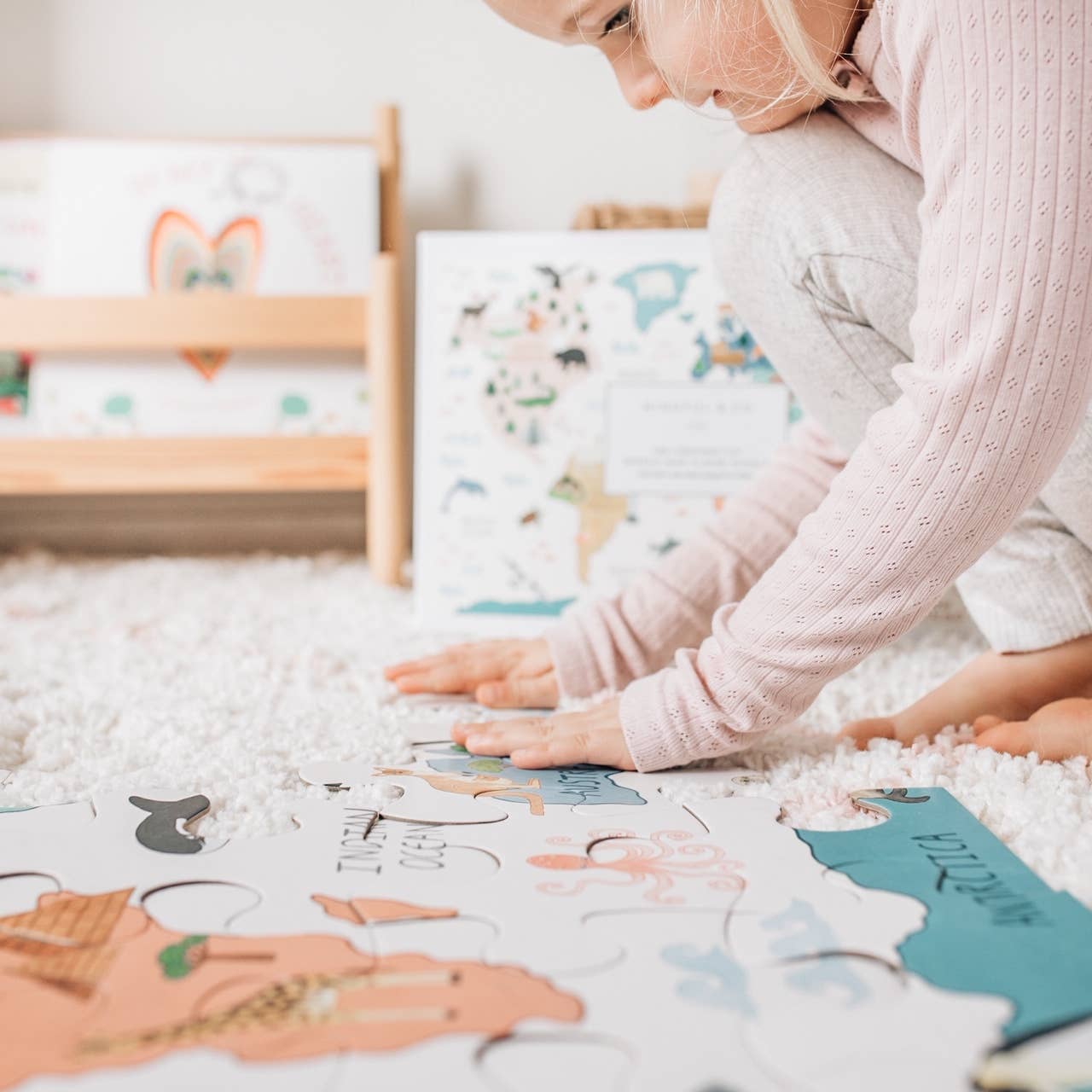 Mindful and Co Kids - World Map Floor Puzzle