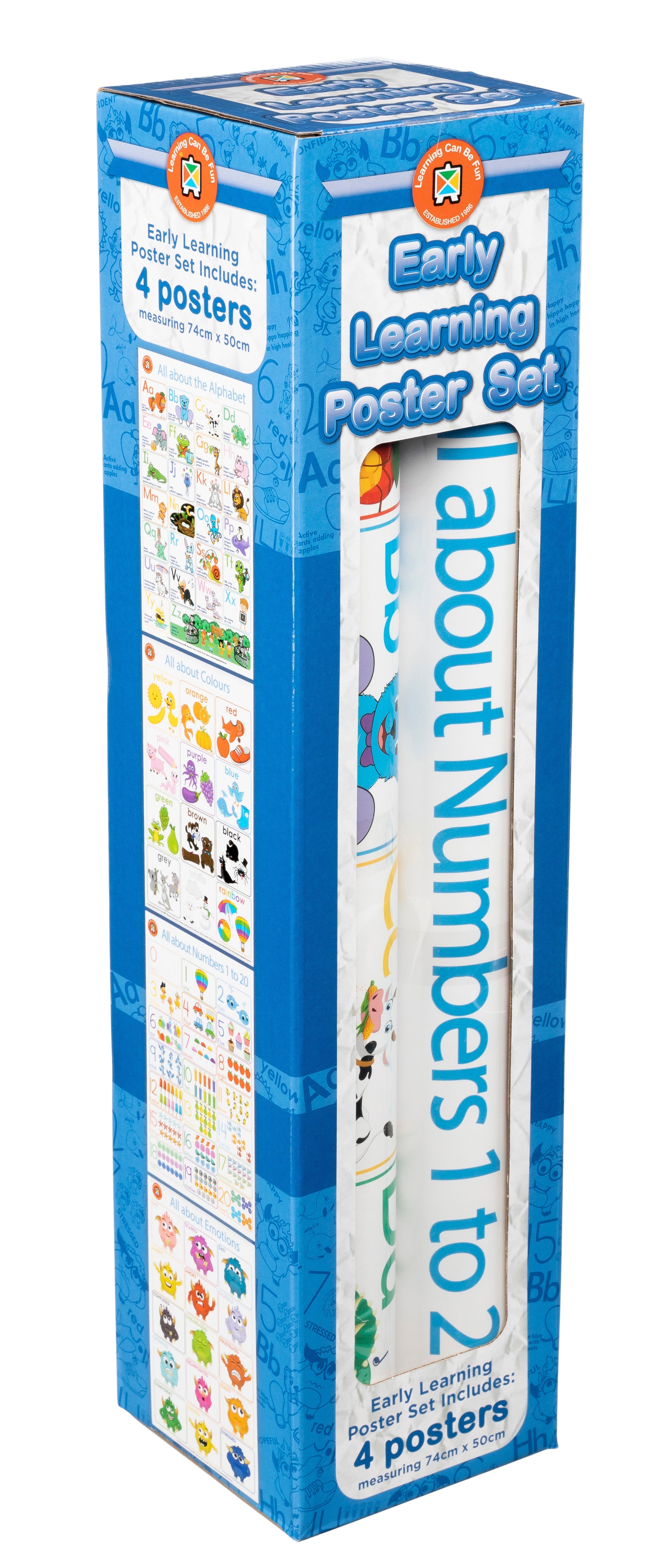 All About Early Learning Poster Box Set of 4 - Sensory and educational product from Calm Cove Kids