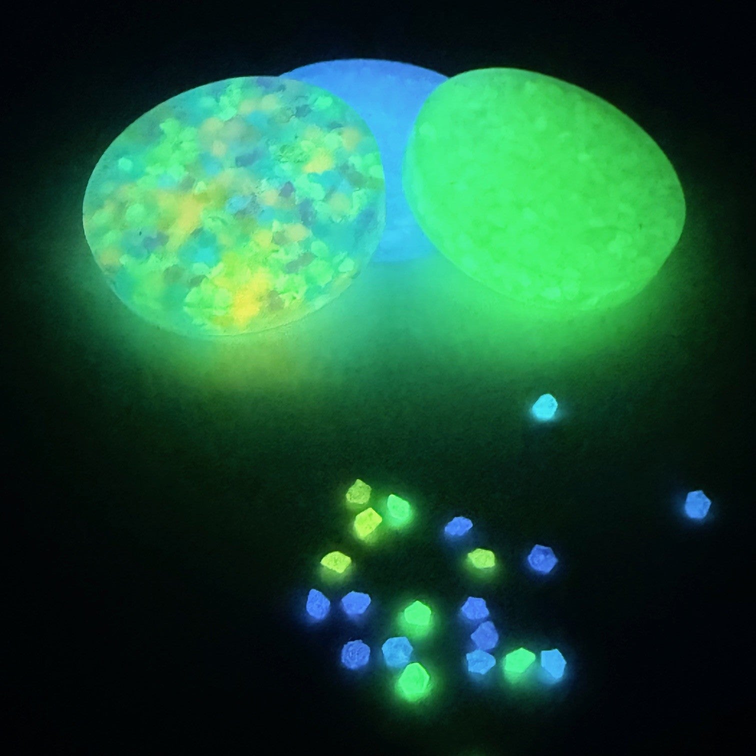 Kaiko Crunchy Pick 'Ems Glow in the Dark Resin sensory fidget discs for autism and ADHD - view 4