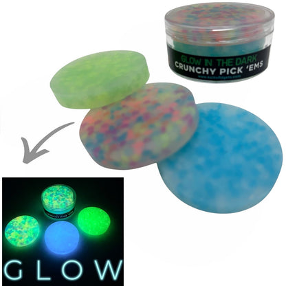 Kaiko Crunchy Pick 'Ems Glow in the Dark Resin sensory fidget discs for sensory needs and Focus Needs - view 2