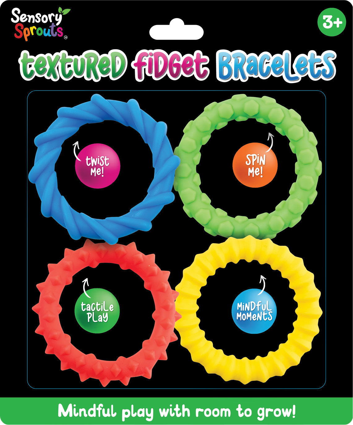 Textured Fidget Bracelets Set - Sensory and educational product from Calm Cove Kids