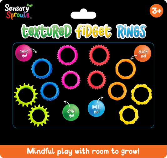 Textured Fidget Rings Set - Sensory and educational product from Calm Cove Kids