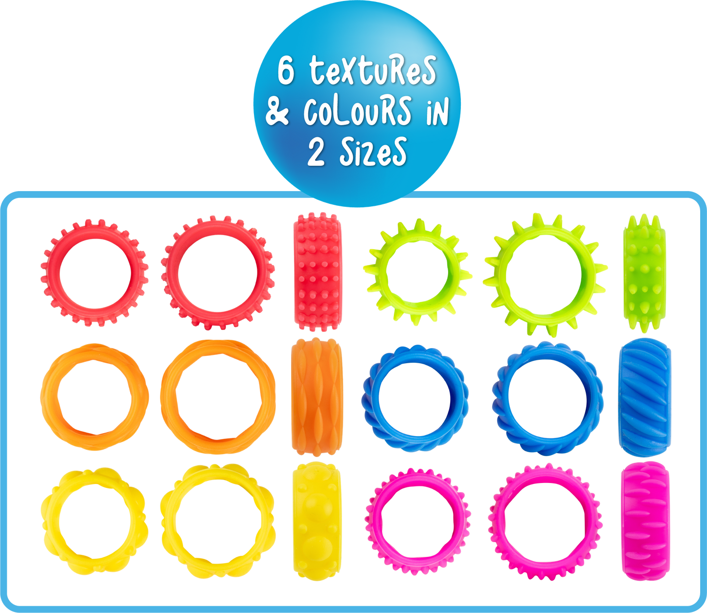 Textured Fidget Rings Set - Image 2