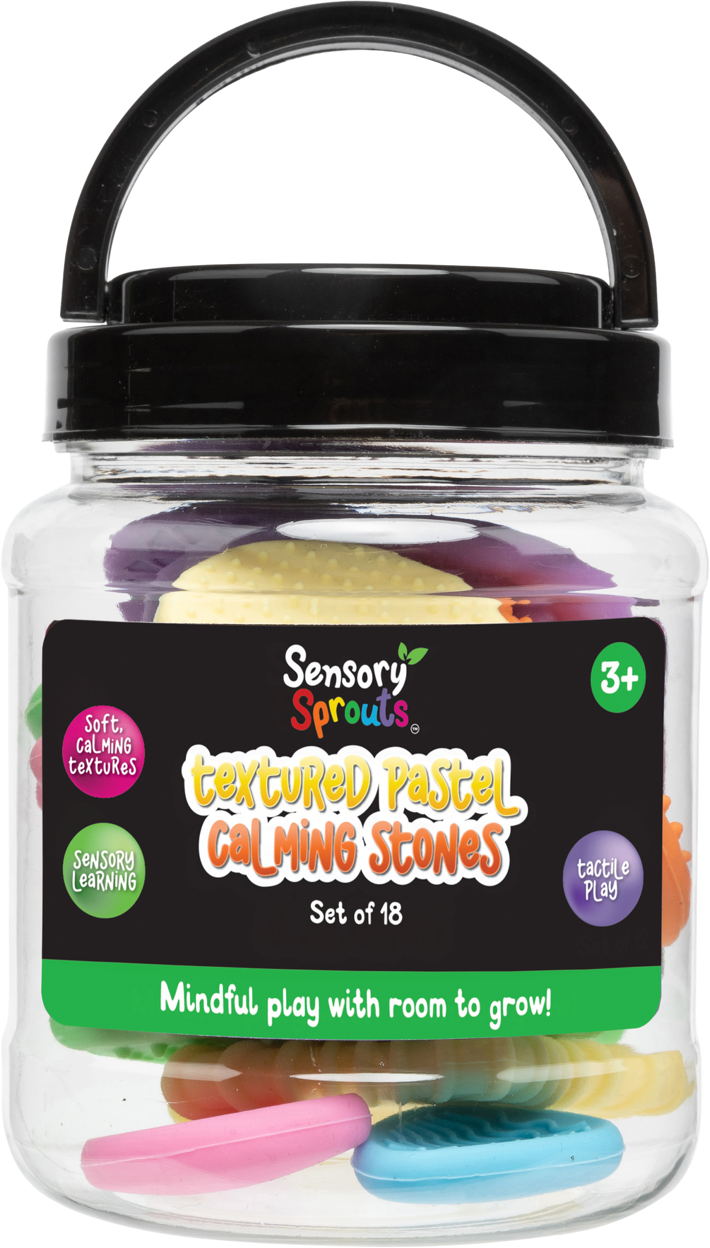 Textured Pastel Soothing Stones Set - Sensory and educational product from Calm Cove Kids