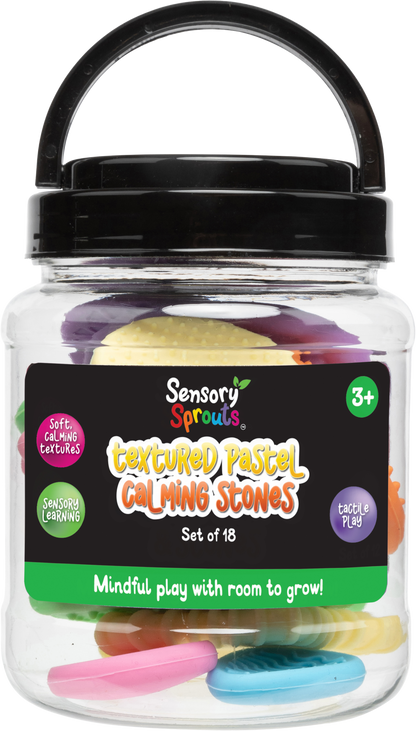 Textured Pastel Soothing Stones Set - Sensory and educational product from Calm Cove Kids
