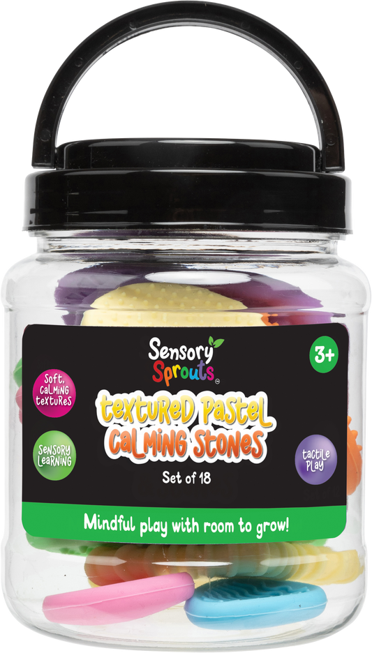Textured Pastel Soothing Stones Set - Sensory and educational product from Calm Cove Kids