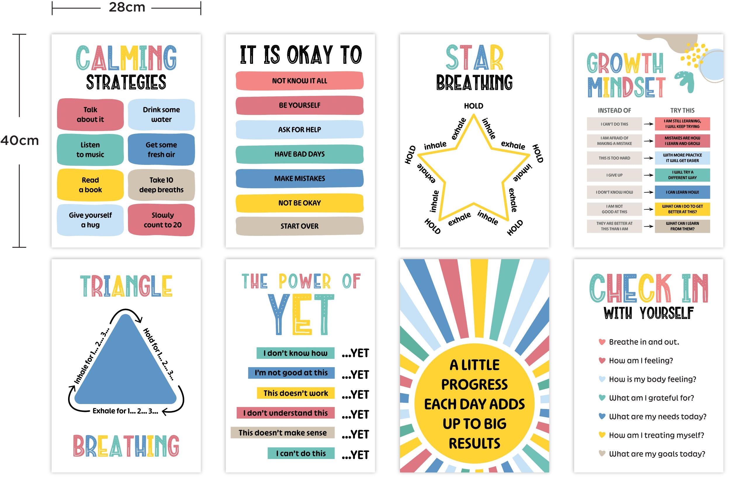 Growing Minds Calming Corner Poster Set - Sensory and educational product from Calm Cove Kids