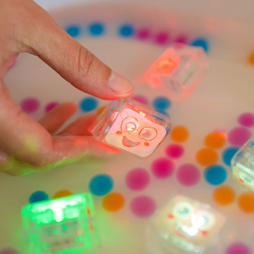 Jellystone Glo Pal Cube Party Pal - Sensory Light-Up Toy for Bath & Calm