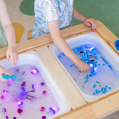 Jellystone Glo Pal Cube Lumi - Light-Up Sensory Toy for Calm Bath Time