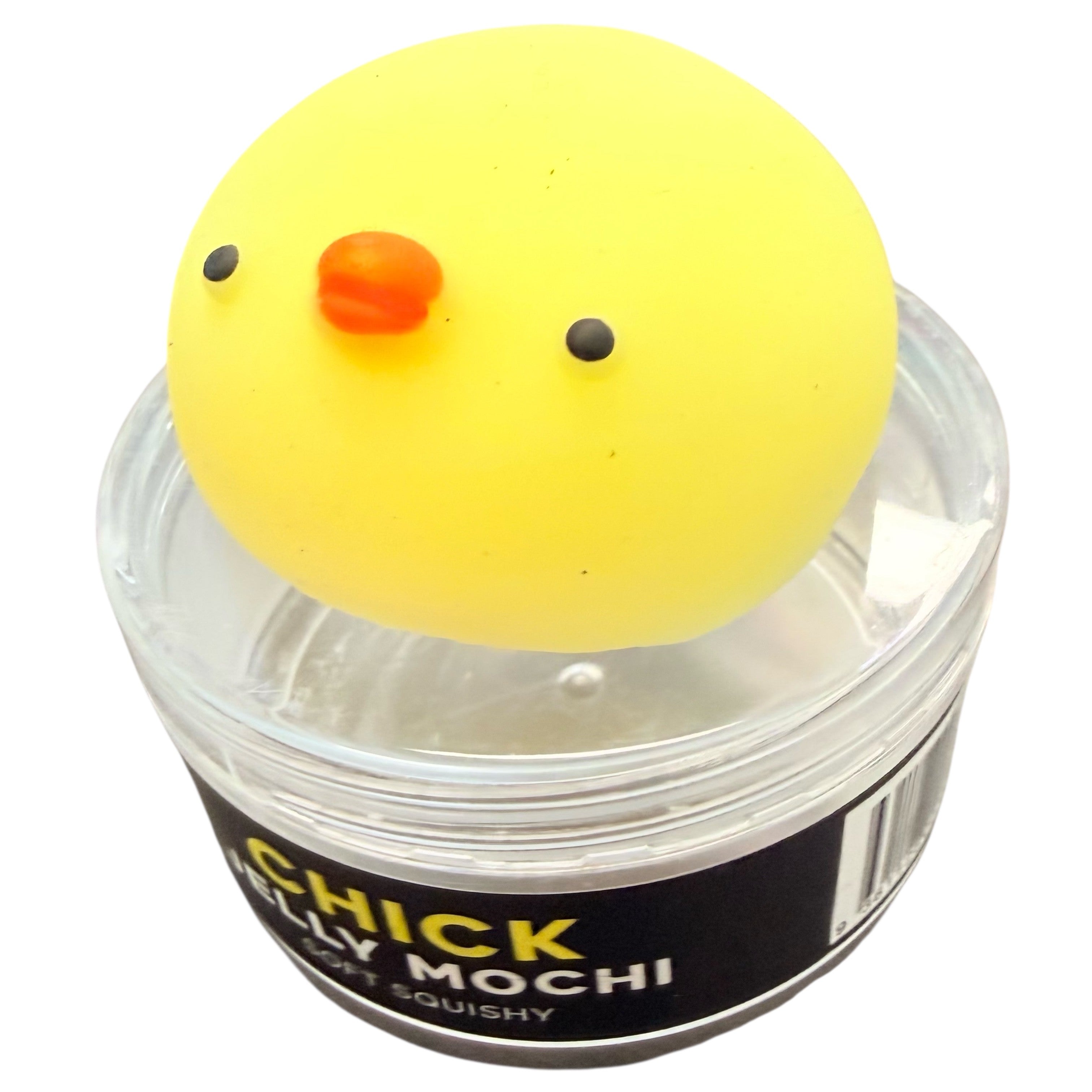 Kaiko Jelly Mochi Squishy Yellow Chick sensory toy, soft and palm-sized fidget for kids