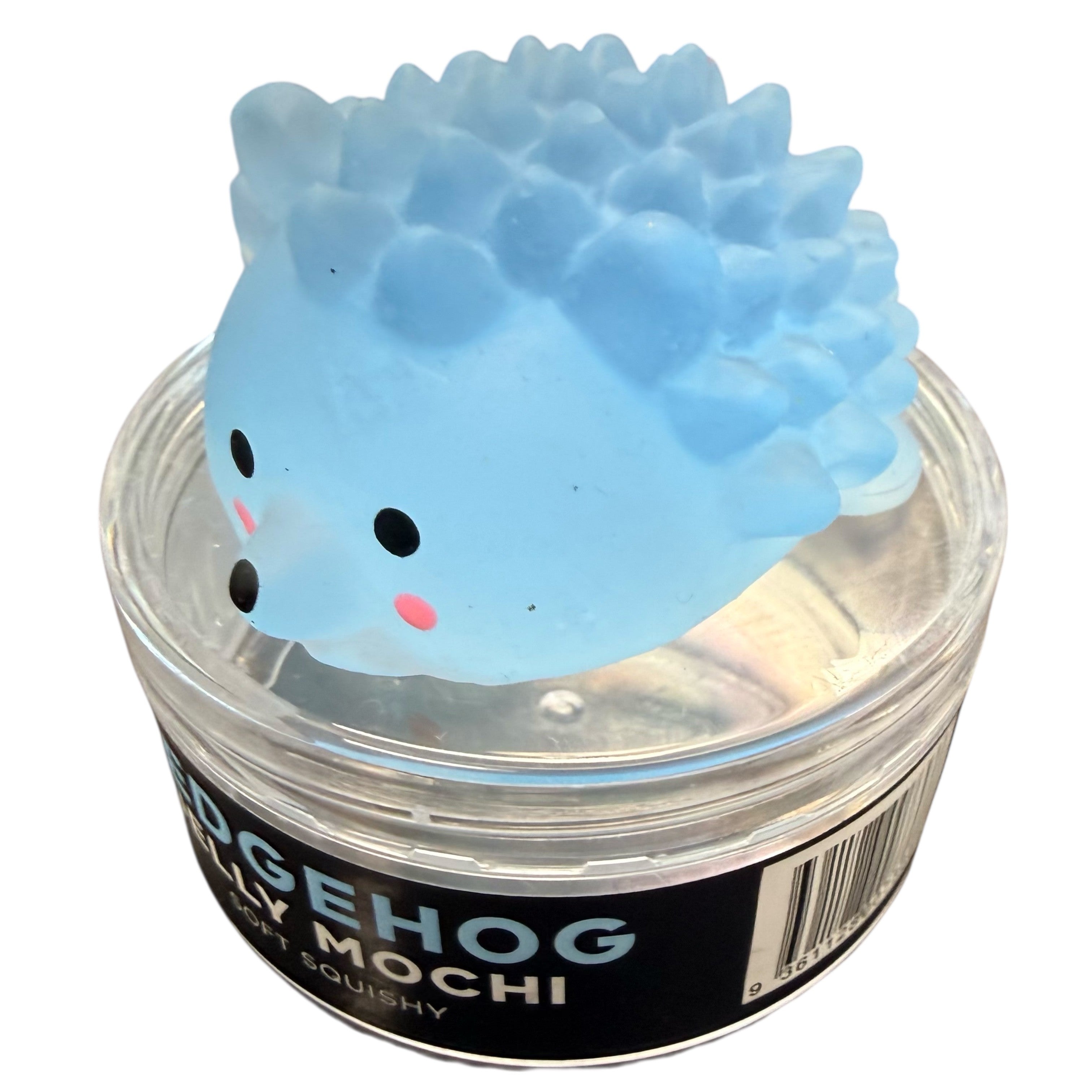 Kaiko Blue Jelly Mochi Squishy Animal Hedgehog sensory fidget toy soft and palm sized