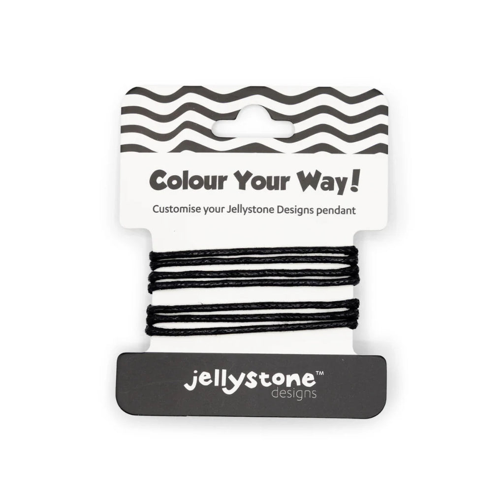 Jellystone chew pendant black adjustable cord with safety breakaway clasp for sensory kids