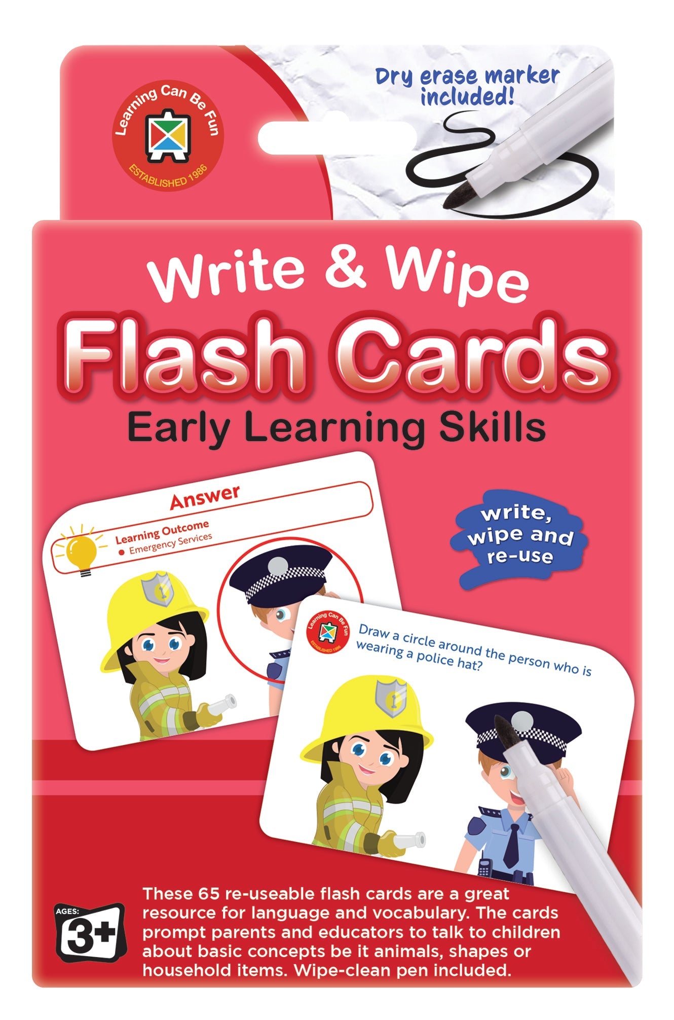 Write & Wipe Flash Cards Early Learning Skills - Image 2