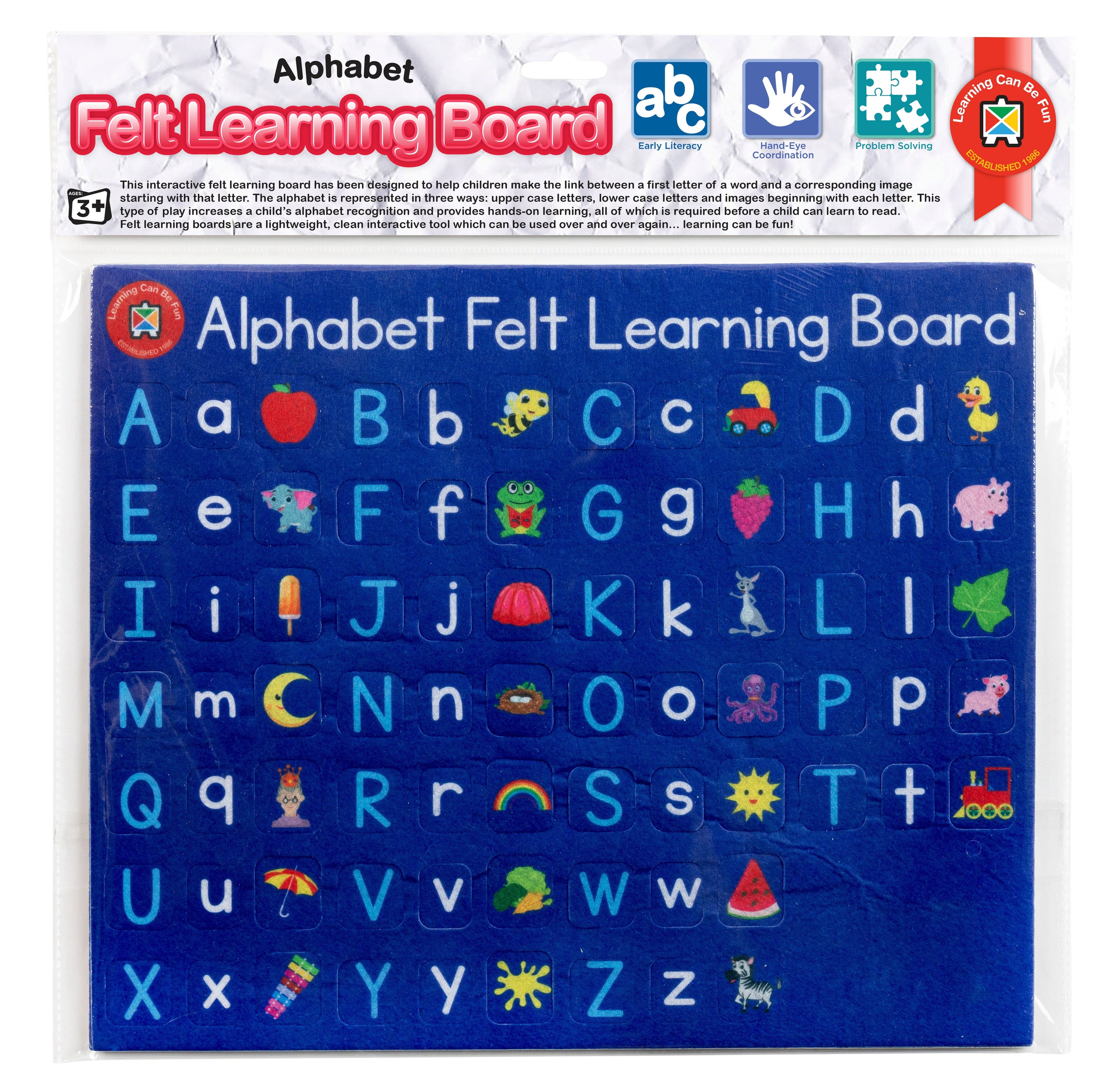 Felt Learning Board Alphabet - Sensory and educational product from Calm Cove Kids
