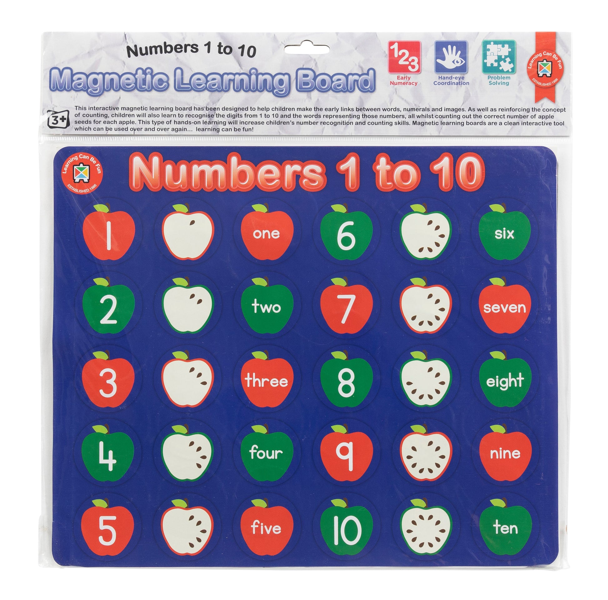 Magnetic Learning Board Numbers - Sensory and educational product from Calm Cove Kids
