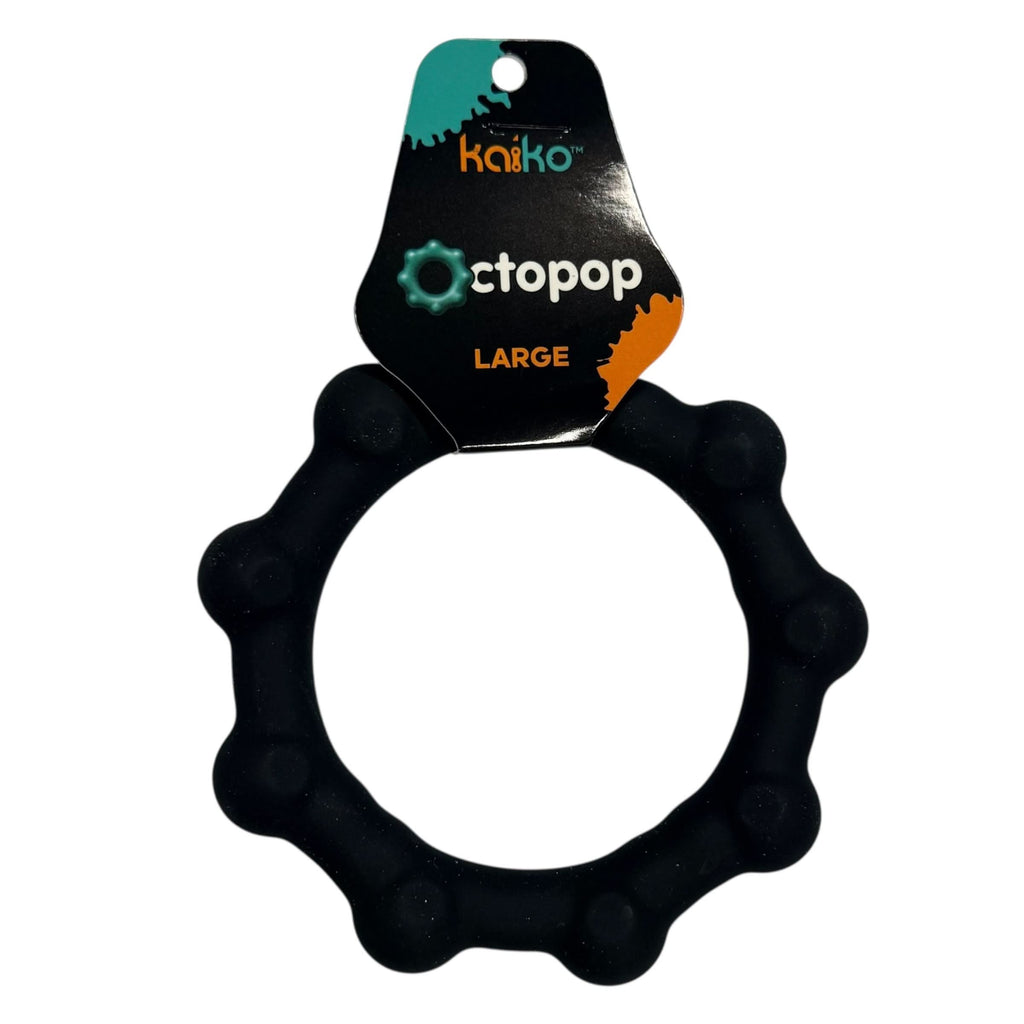 Kaiko Octopop Large Black wearable sensory fidget with 8 tactile nodes and 7 internal beads - view 16