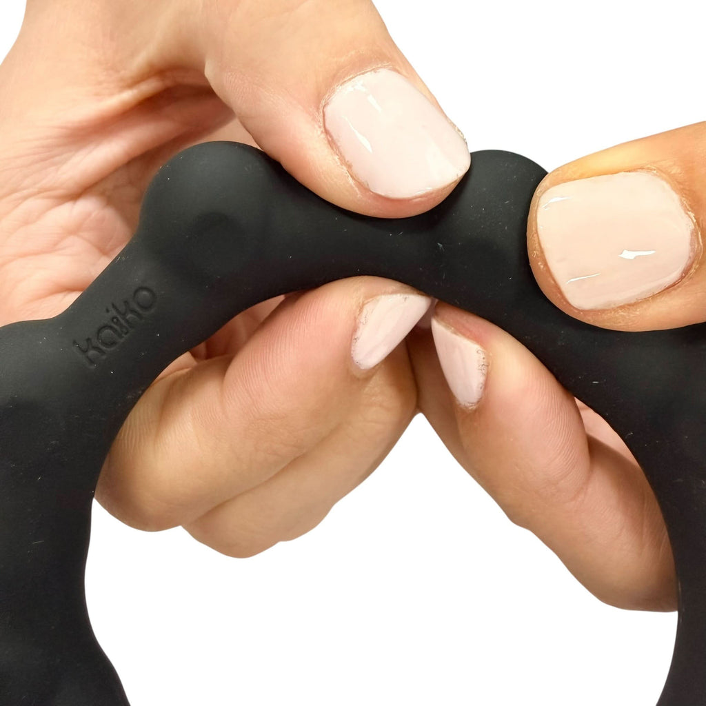 Kaiko Octopop Large Black wearable sensory fidget with 8 tactile nodes and 7 internal beads - view 4