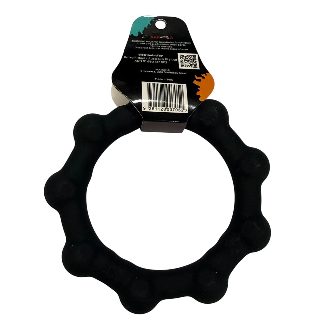 Kaiko Octopop Large Black wearable sensory fidget with 8 tactile nodes and 7 internal beads - view 17