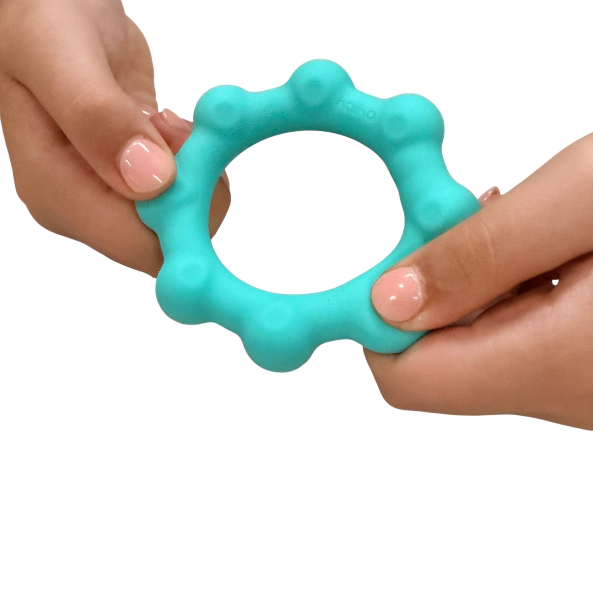 Kaiko Fidgets Octopop Small Teal sensory wearable fidget tool with 8 tactile nodes and 7 stainless steel beads - view 23