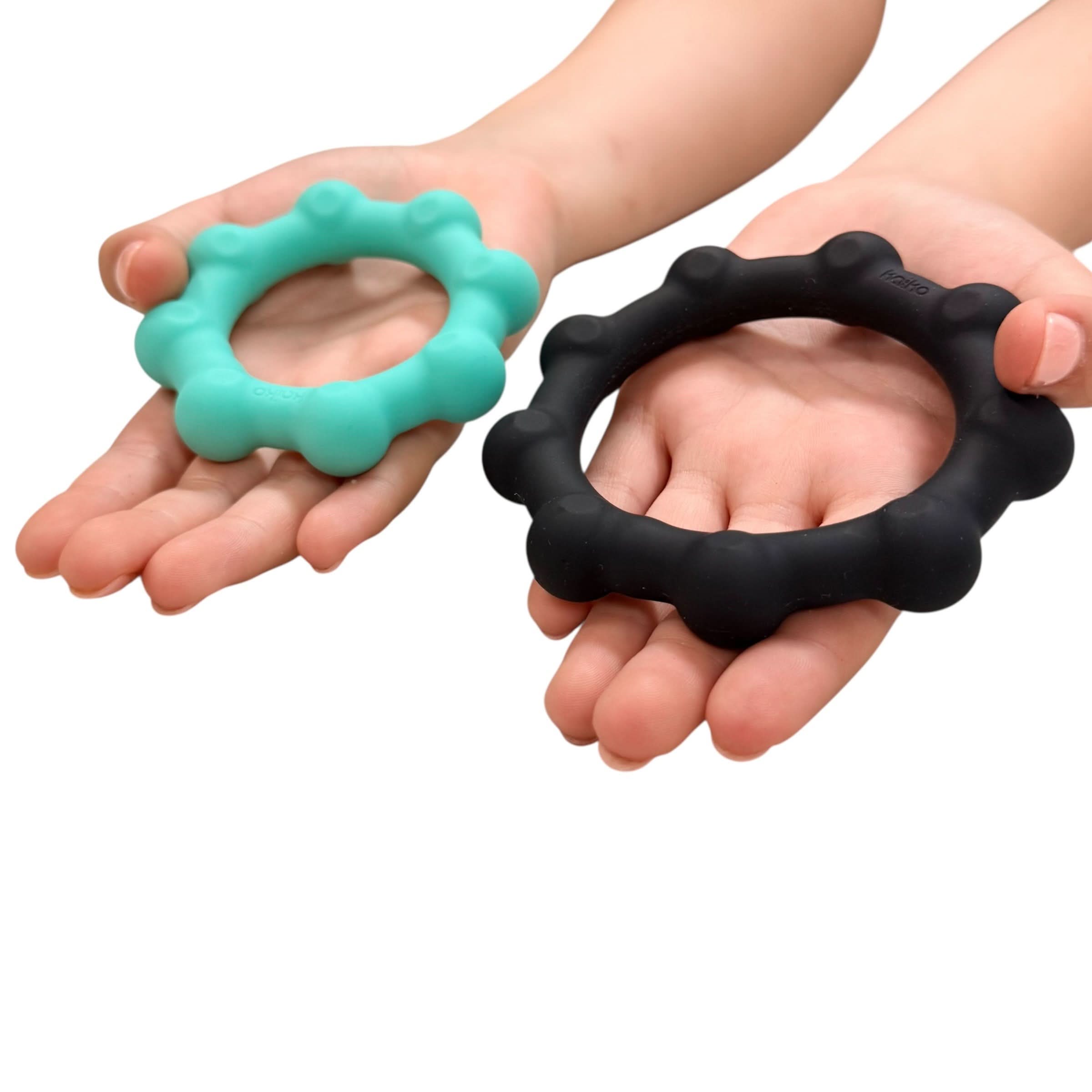 Kaiko Octopop Large Black wearable sensory fidget with 8 tactile nodes and 7 internal beads - view 9
