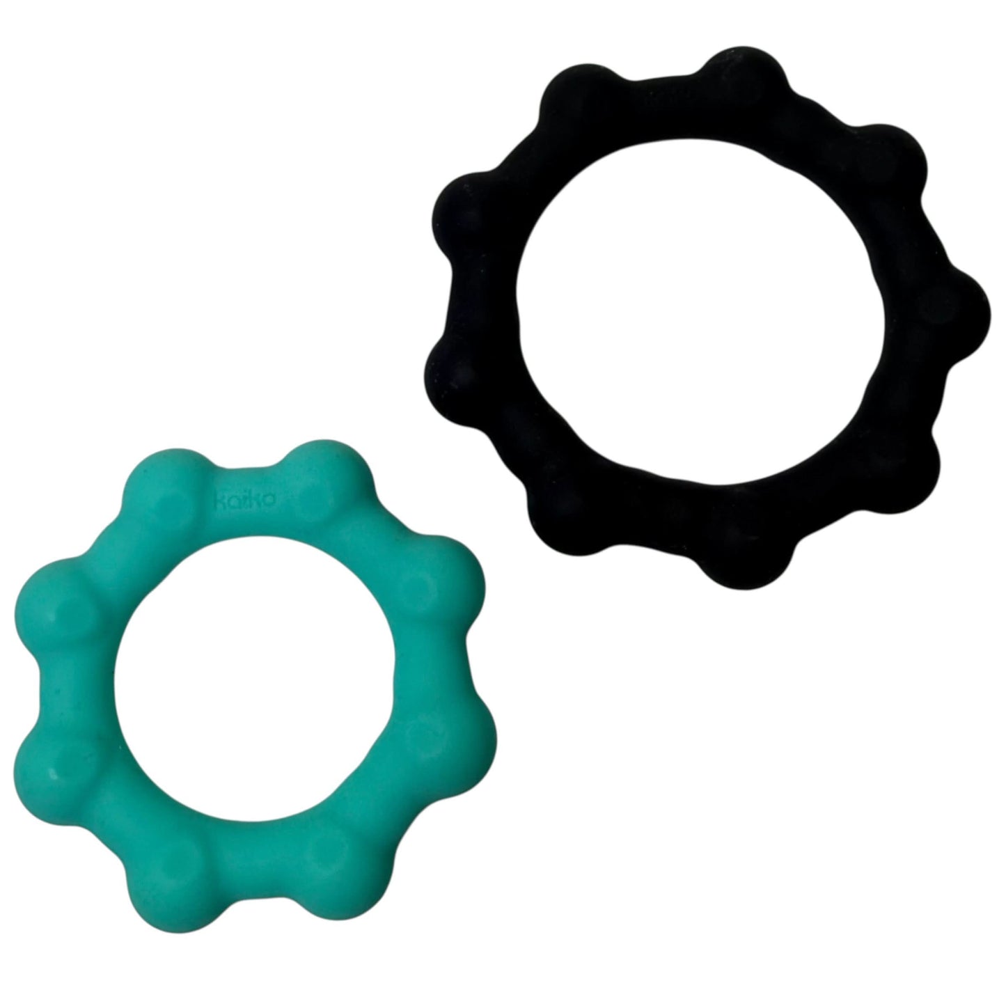 Kaiko Fidgets Octopop Small Teal sensory wearable fidget tool with 8 tactile nodes and 7 stainless steel beads - view 9
