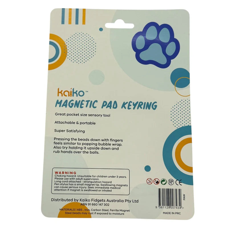 Kaiko Paw Magnetic Pad Keyring - Portable Sensory Fidget for Focus & Calm