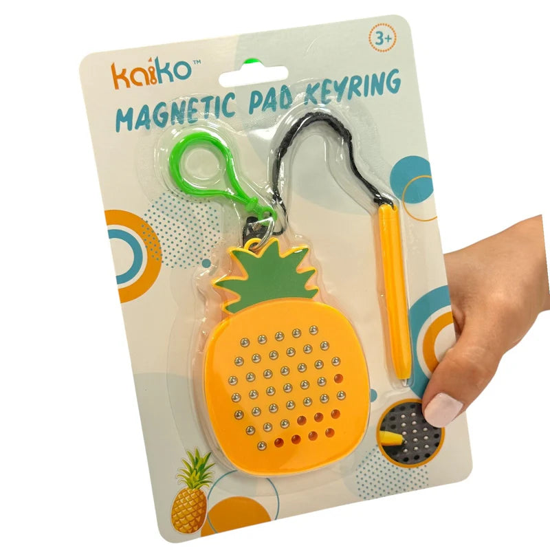 Kaiko Pineapple Magnetic Pad Keyring - Portable Sensory Fidget for Calm