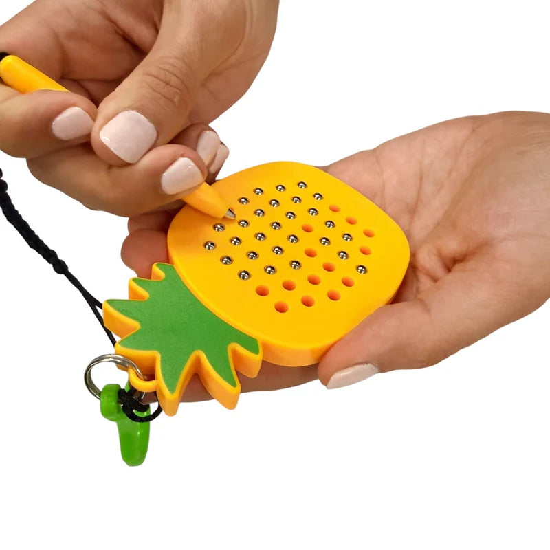 Kaiko Pineapple Magnetic Pad Keyring - Portable Sensory Fidget for Calm
