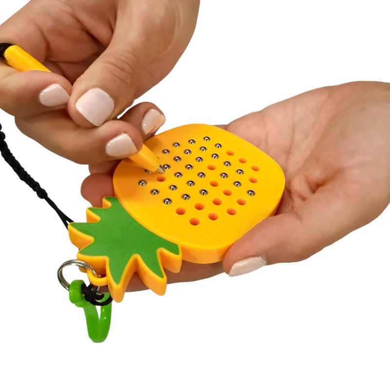 Kaiko Pineapple Magnetic Pad Keyring - Portable Sensory Fidget for Calm