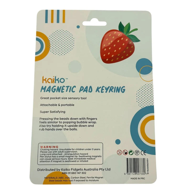 Kaiko Strawberry Magnetic Pad Keyring - Portable Sensory Fidget Tool