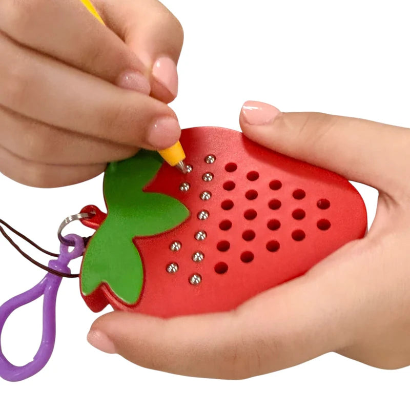 Kaiko Strawberry Magnetic Pad Keyring - Portable Sensory Fidget Tool