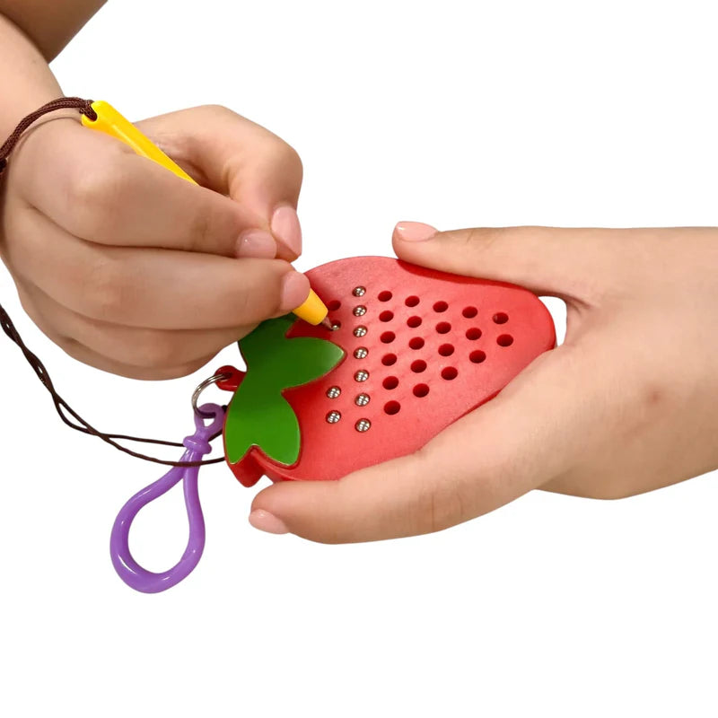 Kaiko Strawberry Magnetic Pad Keyring - Portable Sensory Fidget Tool