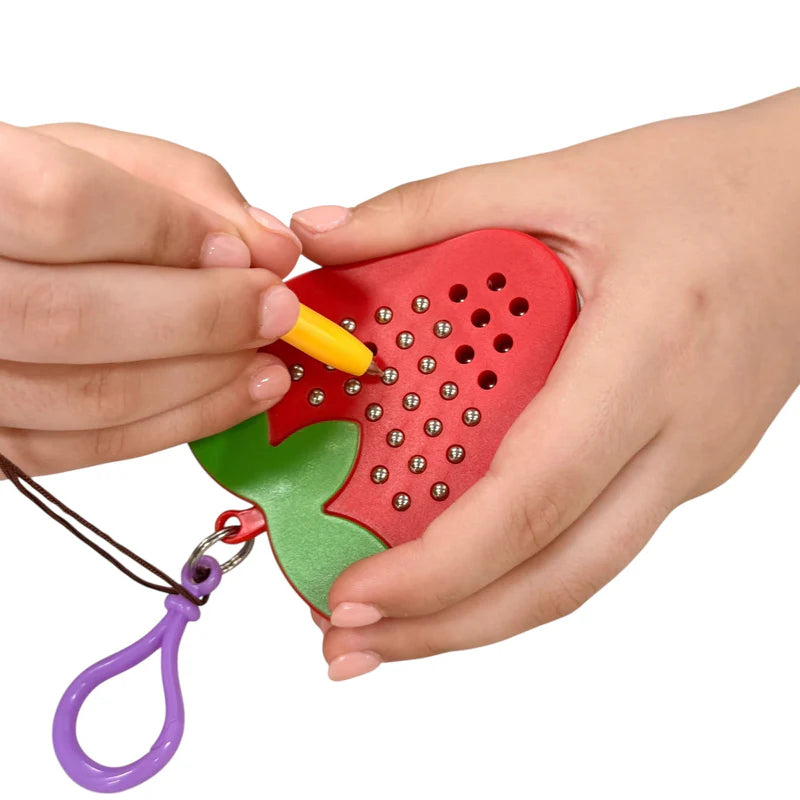 Kaiko Strawberry Magnetic Pad Keyring - Portable Sensory Fidget Tool