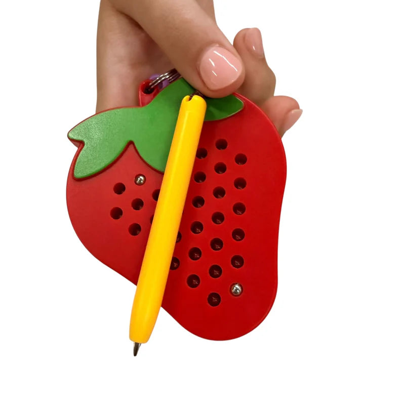 Kaiko Strawberry Magnetic Pad Keyring - Portable Sensory Fidget Tool