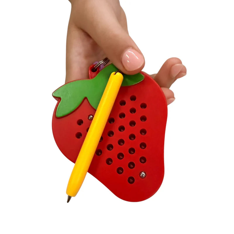 Kaiko Strawberry Magnetic Pad Keyring - Portable Sensory Fidget Tool