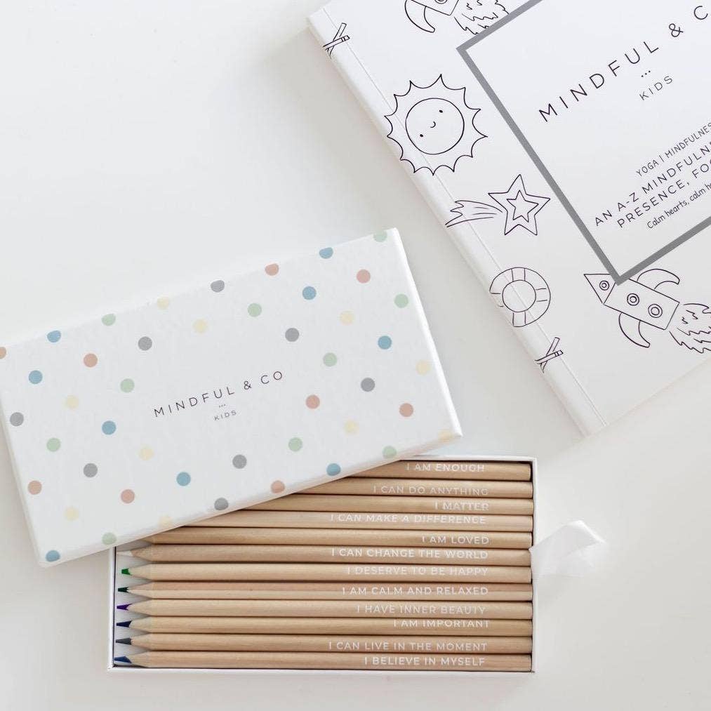 Mindful and Co Kids Affirmation Colouring Pencils