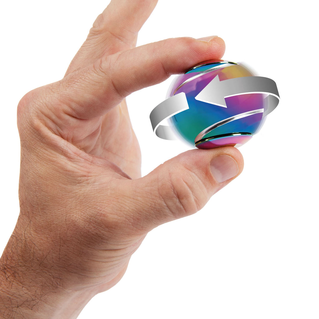 Kaiko Bopster Spin Ball Oil Slick sensory fidget toy with vibrant swirling colours - view 3