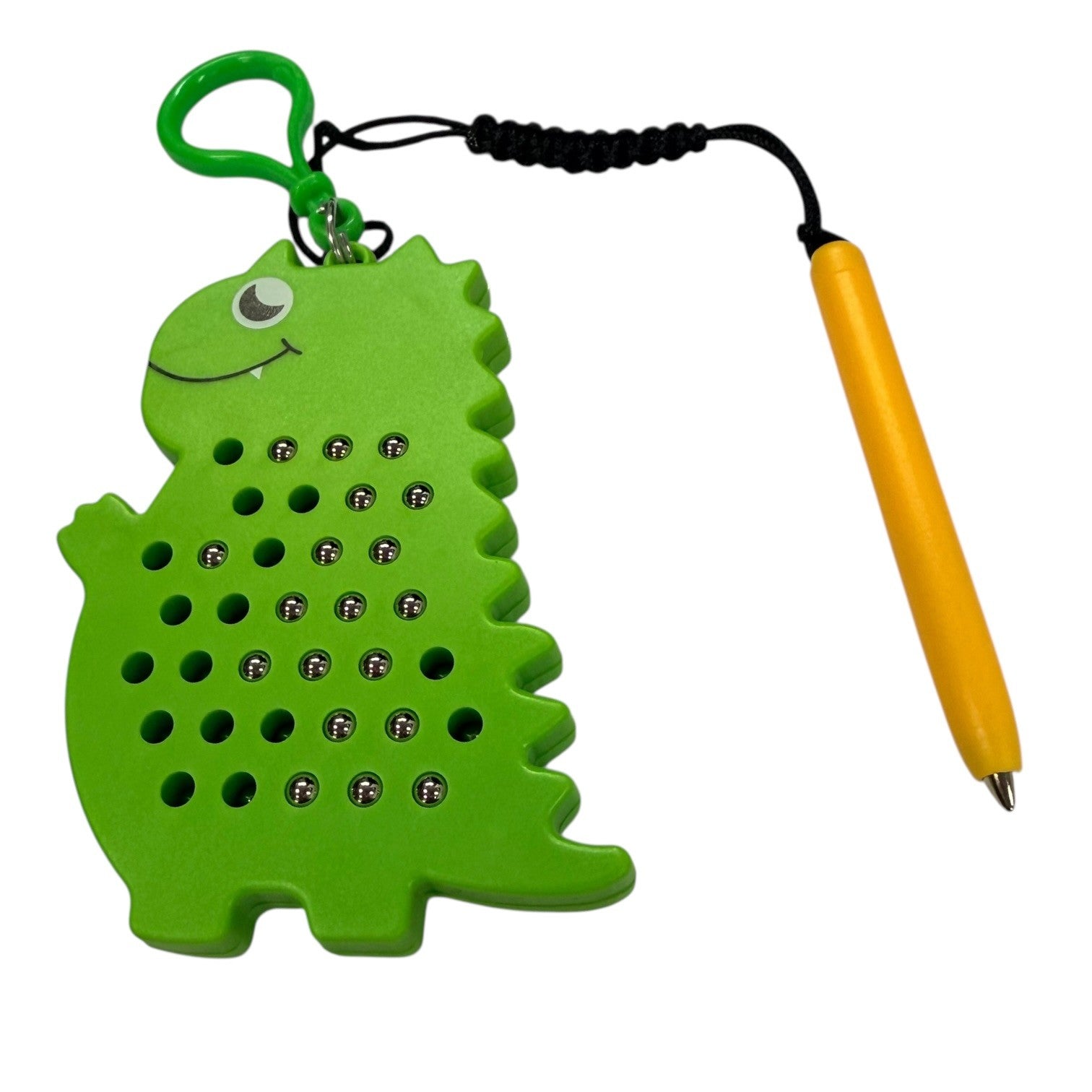 Kaiko Dinosaur Magnetic Pad Keyring sensory fidget toy with magnetic stylus on white background - view 9