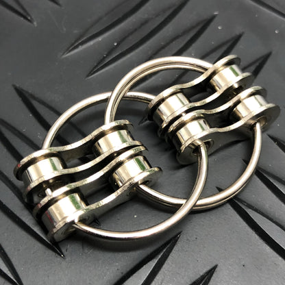 Kaiko Loop Fidget Small Silver Double Link sensory fidget toy for focus and balance