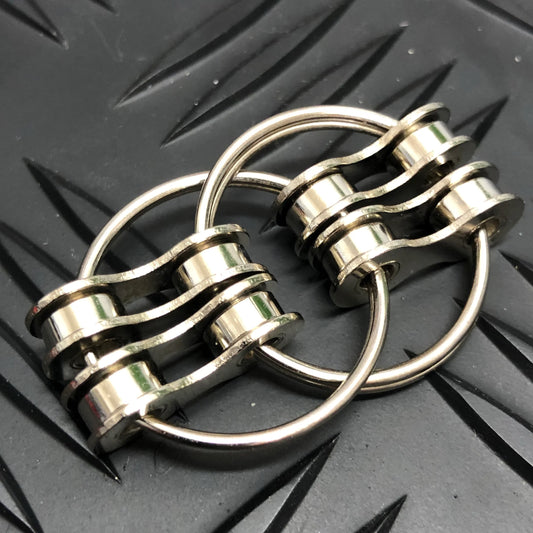 Kaiko Loop Fidget Small Silver Double Link sensory fidget toy for focus and balance