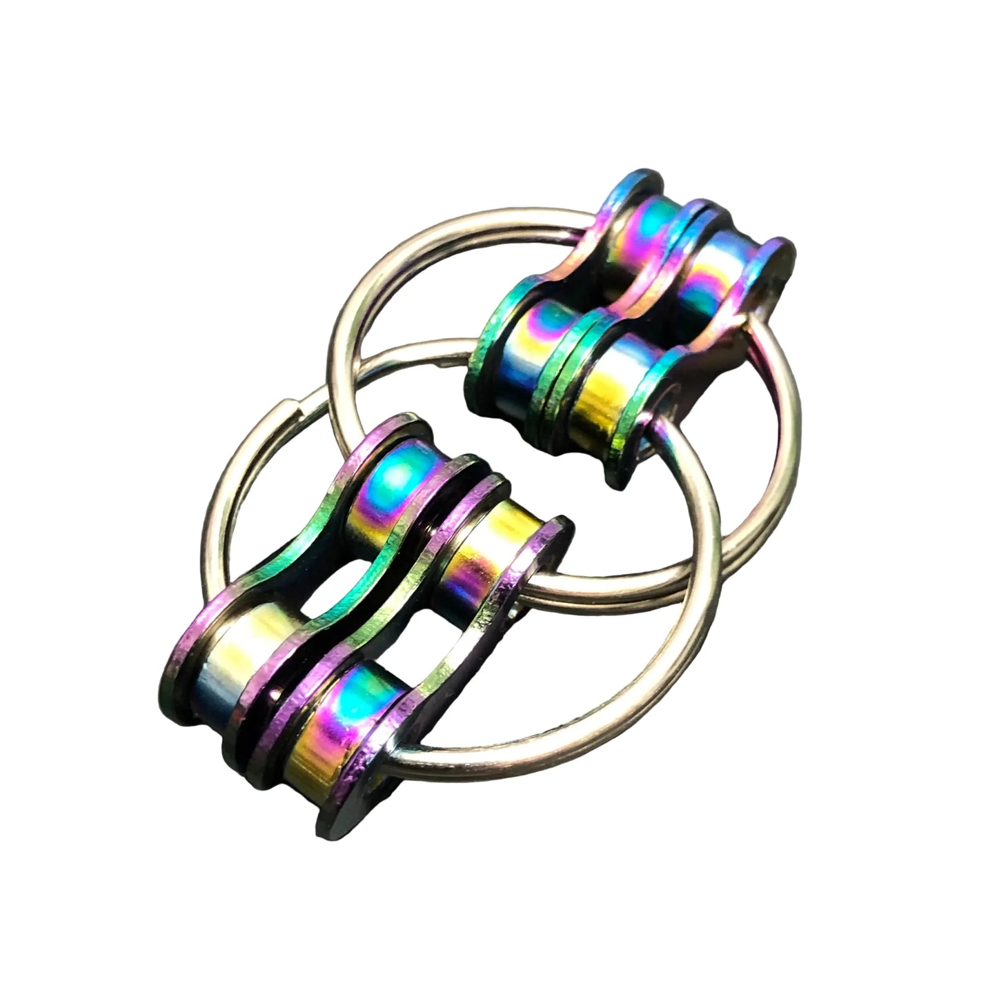 Kaiko Loop Fidget Double Link Small Size with Oil Slick Finish for Sensory Focus and Balance